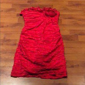 Red cocktail dress